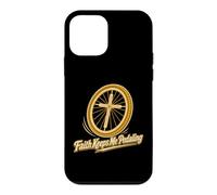 Custodia per iPhone 12 mini La fede mi fa pedalare in bicicletta cristiana