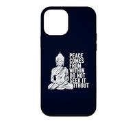 Custodia per iPhone 12 mini La pace viene da dentro non cercare senza Buddha citazione