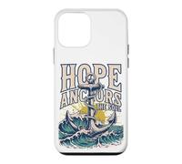Custodia per iPhone 12 mini La speranza fissa l'anima Christian Nautical Design, Retro Wave