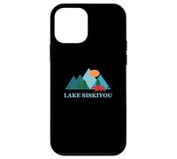 Custodia per iPhone 12 mini Lake Siskiyou Northern California Mt. Shasta Vintage Logo