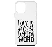 Custodia per iPhone 12 mini L'amore è una parola a quattro zampe per gli amanti dei cani e gli animali domestici