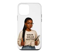 Custodia per iPhone 12 mini Le tue idee contano ispirazione positiva ti e ti amo.