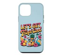 Custodia per iPhone 12 mini Let's Get Tropi-Cool Flamingo Ananas Beach Graphic