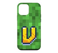 Custodia per iPhone 12 mini Lettera V Pixel Art Retro Gaming Graphic