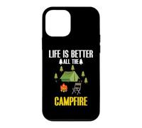 Custodia per iPhone 12 mini Life Is Better All The Campfire Camping Camper Adventure