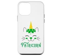 Custodia per iPhone 12 mini Lil Miss Irish Caticorn - Gatto unicorno verde per San Patrizio