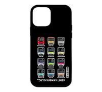 Custodia per iPhone 12 mini Linee ferroviarie della metropolitana di Tokyo Kanji Marunouchi Ginza Hibiya Oedo