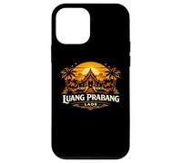 Custodia per iPhone 12 mini Luang Prabang Laos Tramonto Tempio Viaggi Design