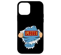 Custodia per iPhone 12 mini Lucas Name Superhero Gift for Boys Named Lucas