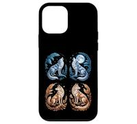 Custodia per iPhone 12 mini Lupi mistici Ululando Luna Divertente Fantasy Wildlife