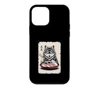 Custodia per iPhone 12 mini Lupo Mangiare Sushi Giapponese Ramen Anime
