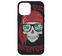 Custodia per iPhone 12 mini Lynyrd Skynyrd - Stencil a forma di teschio da uomo semplice pirata, stile retrò