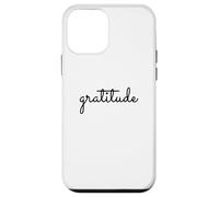 Custodia per iPhone 12 mini Maglietta con scritta di gratitudine corsiva elegante minimalista consapevolezza