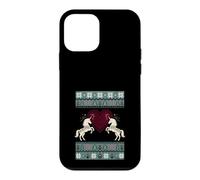 Custodia per iPhone 12 mini Maglioni di Natale Brutti Cuore Unicorno