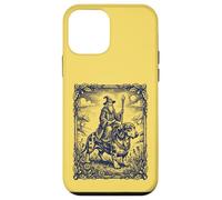 Custodia per iPhone 12 mini Mago mistico Cavalcando Bassotto Cane Fantasy Art