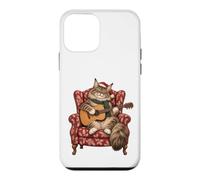 Custodia per iPhone 12 mini Maine Coon - Chitarra acustica con gatto, canti natalizi