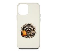 Custodia per iPhone 12 mini Malizioso Raccoon Cheesy Snack Divertente Breakout Parete Umorismo