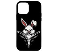 Custodia per iPhone 12 mini Malvagio Bunny Zipper Bocca Creepy Cute Rabbit Per Uomo Donna