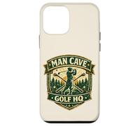 Custodia per iPhone 12 mini Man Cave Golf Headquarters Vintage Retro Regalo per golfisti