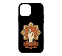 Custodia per iPhone 12 mini Mano del risveglio Mudra Lotus Mandala meditazione buddista