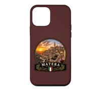 Custodia per iPhone 12 mini Matera Italia Tramonto Vecchio e Città Mediterraneo Design