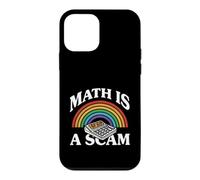 Custodia per iPhone 12 mini Math Is A Scam Retro Rainbow Exploding Calculator Sarcasm