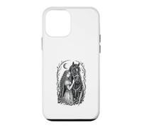 Custodia per iPhone 12 mini Medieval Maiden Horse Gothic Fantasy Sword Moon Design