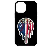 Custodia per iPhone 12 mini Melting American Baseball Drip Giocatore Patriottico Coach Amante