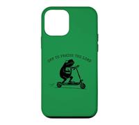 Custodia per iPhone 12 mini Meme cristiano per lodare il monopattino Lord Frog