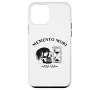 Custodia per iPhone 12 mini Memento Mori - Clessidra con teschio stoico, filosofia scura