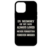 Custodia per iPhone 12 mini Memory of My Son Always Loved Never Forgotten Son Memorial