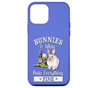Custodia per iPhone 12 mini Mens Womens Girls Bunnies & Wine Fine Rabbit Lover