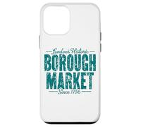 Custodia per iPhone 12 mini Mercato storico di Londra dal 1756 Stampa verde invecchiata