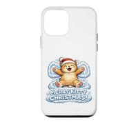 Custodia per iPhone 12 mini Merry Kitty Christmas - Angelo con neve, adorabile per bambini e bambine