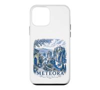 Custodia per iPhone 12 mini Meteora Grecia Monastero Vintage Viaggi Paesaggio Arte