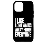 Custodia per iPhone 12 mini Mi piacciono le lunghe passeggiate lontano da tutti Divertente introverso