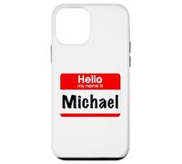 Custodia per iPhone 12 mini Michael, Ciao, Il mio nome è, targhetta con nome, etichetta, personalizzata