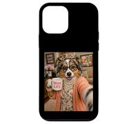 Custodia per iPhone 12 mini Miniature American Shepherd Dog Selfie Humor Mamma Mamma Amore