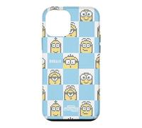 Custodia per iPhone 12 mini Minions 8-bit Pixel HELLO Retro