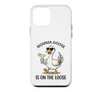 Custodia per iPhone 12 mini Momma Goose Is On Loose Fun Summer Vibes Design a forma di papera