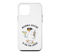 Custodia per iPhone 12 mini Momma Goose Is On Loose Fun Summer Vibes Design a forma di papera