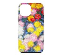 Custodia per iPhone 12 mini Monet - Crisantemi da giardino colorati, arte floreale classica