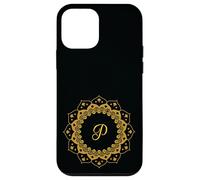 Custodia per iPhone 12 mini Monogramma P Iniziale Mandala Ispirato Pretty Circle Design
