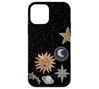 Custodia per iPhone 12 mini Mosaico celeste di mezzanotte vintage Cosmic Sun Trendy Y2K