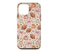 Custodia per iPhone 12 mini Motivo autunnale leopardato con fiocco da calcio e zucca