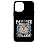 Custodia per iPhone 12 mini Motivo divertente e sciocco del meme Patience Depleted Cat
