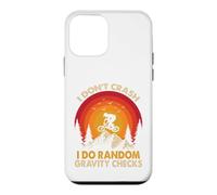 Custodia per iPhone 12 mini Mountain bike divertente "I Don't Crash I Do Random Gravity Checks