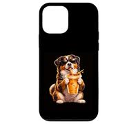 Custodia per iPhone 12 mini Mountain Dog Lovers Coffee Design Divertente Bovaro del Bernese