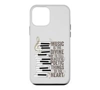 Custodia per iPhone 12 mini Musica è la via divina Piano Citazione