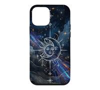 Custodia per iPhone 12 mini Mystical Sun Moon Nebula Art Cosmic Harmony Design
